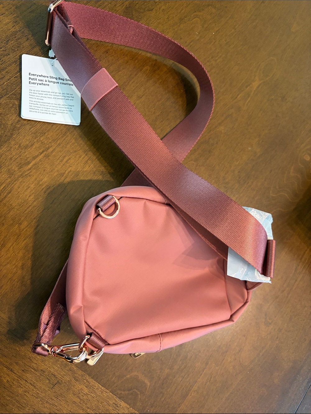 lululemon Rose Pink Mini Backpack Crossbody - Picture 3 of 5